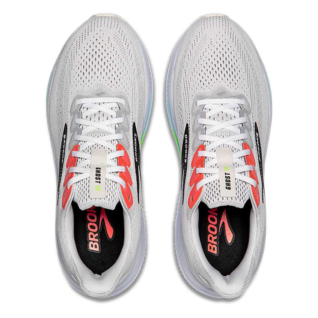 Brooks Ghost 17 White - Pink Clay - Gecko