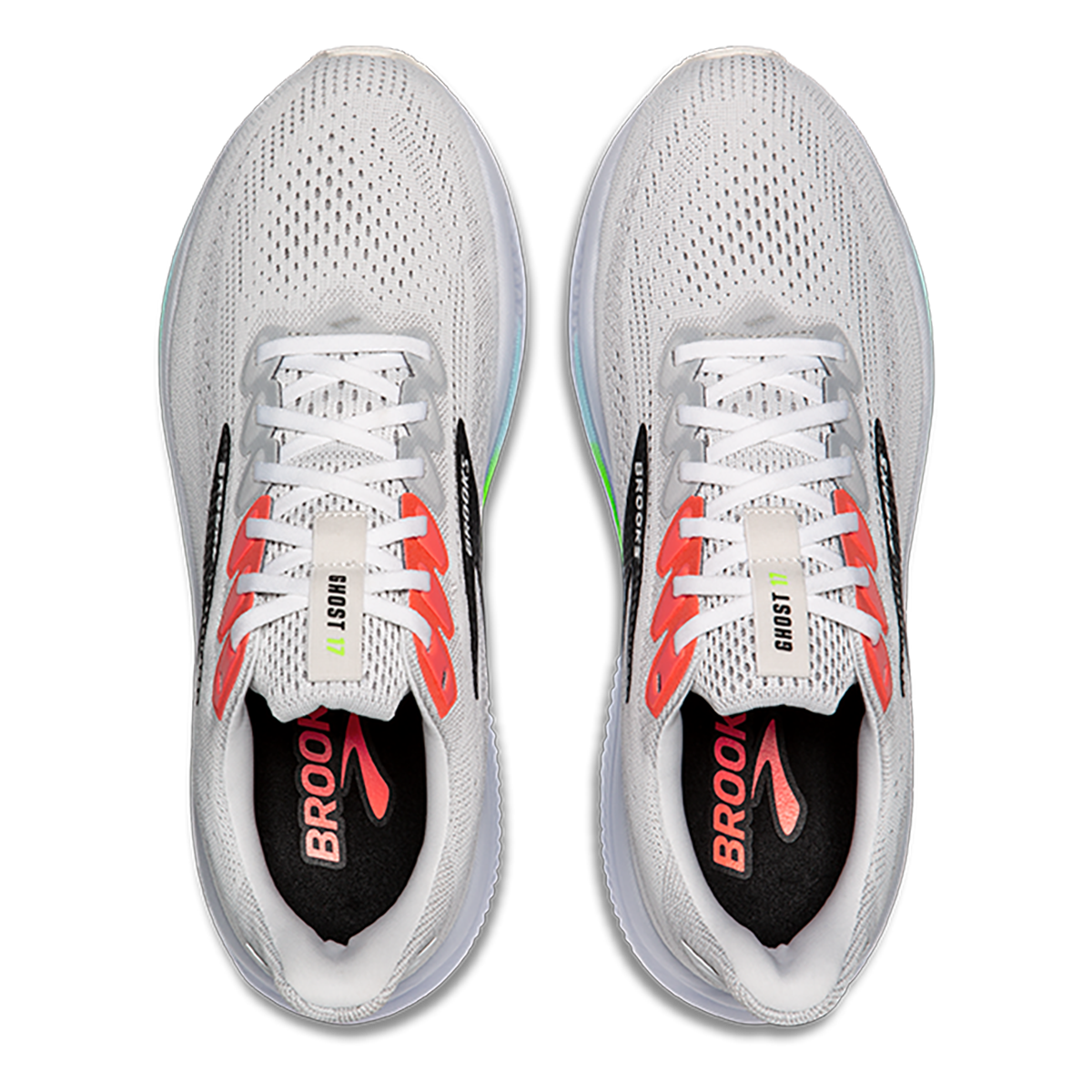 Brooks Ghost 17 White - Pink Clay - Gecko